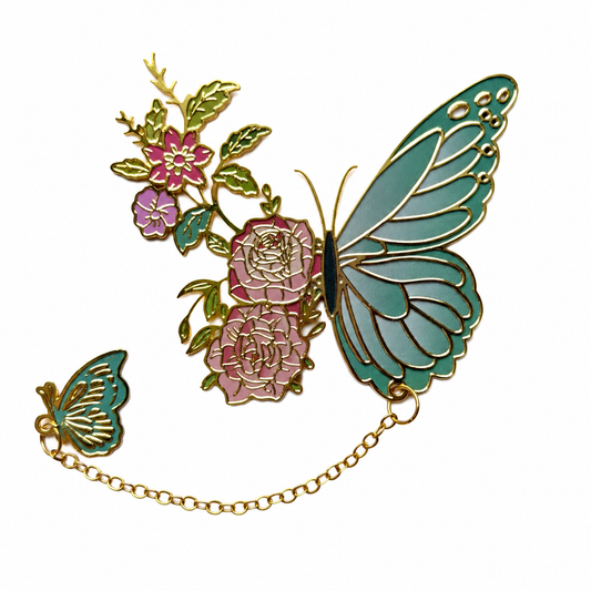 Vintage-Style Metal Butterfly Bookmark | Gift for Book Lovers