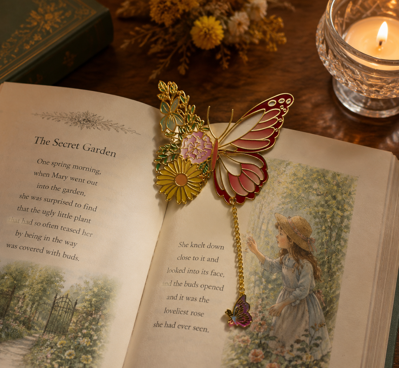 Vintage-Style Metal Butterfly Bookmark | Gift for Book Lovers