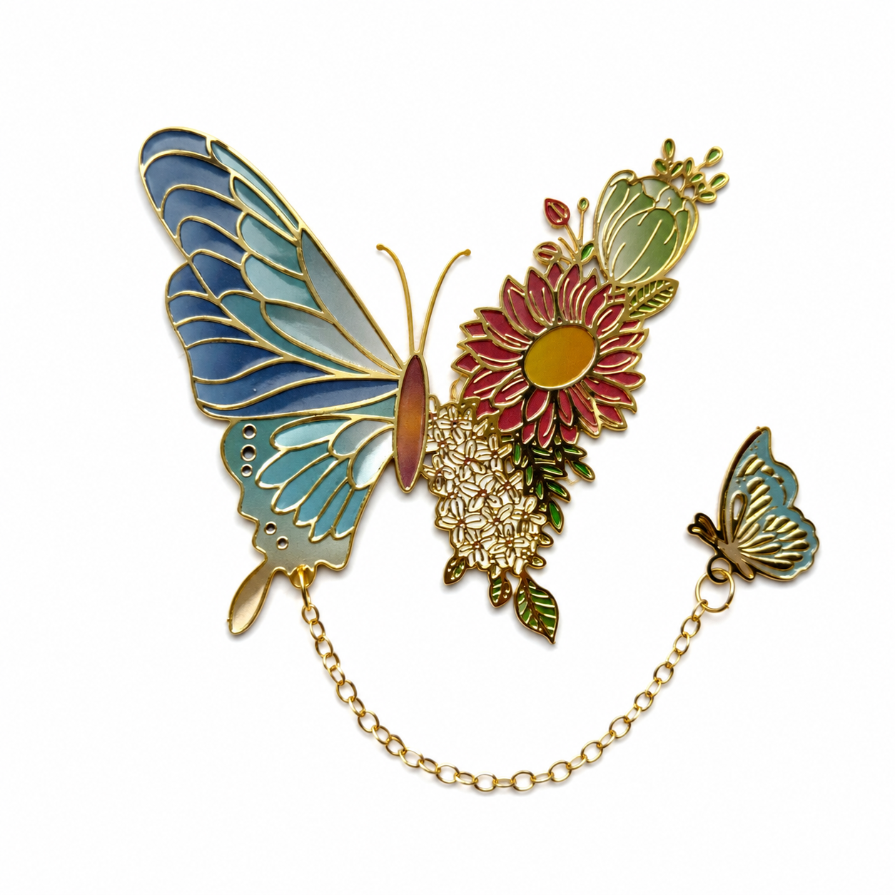 Vintage-Style Metal Butterfly Bookmark | Gift for Book Lovers