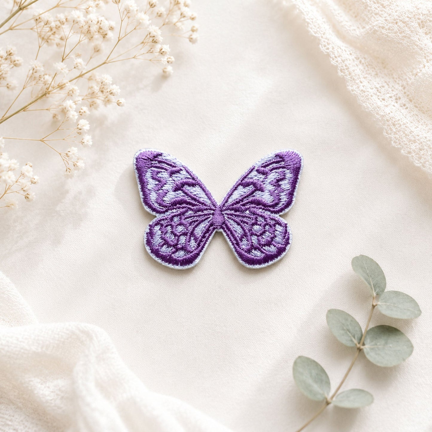 Self - Adhesive Embroidered Butterfly Applique Patch - dongccxicc