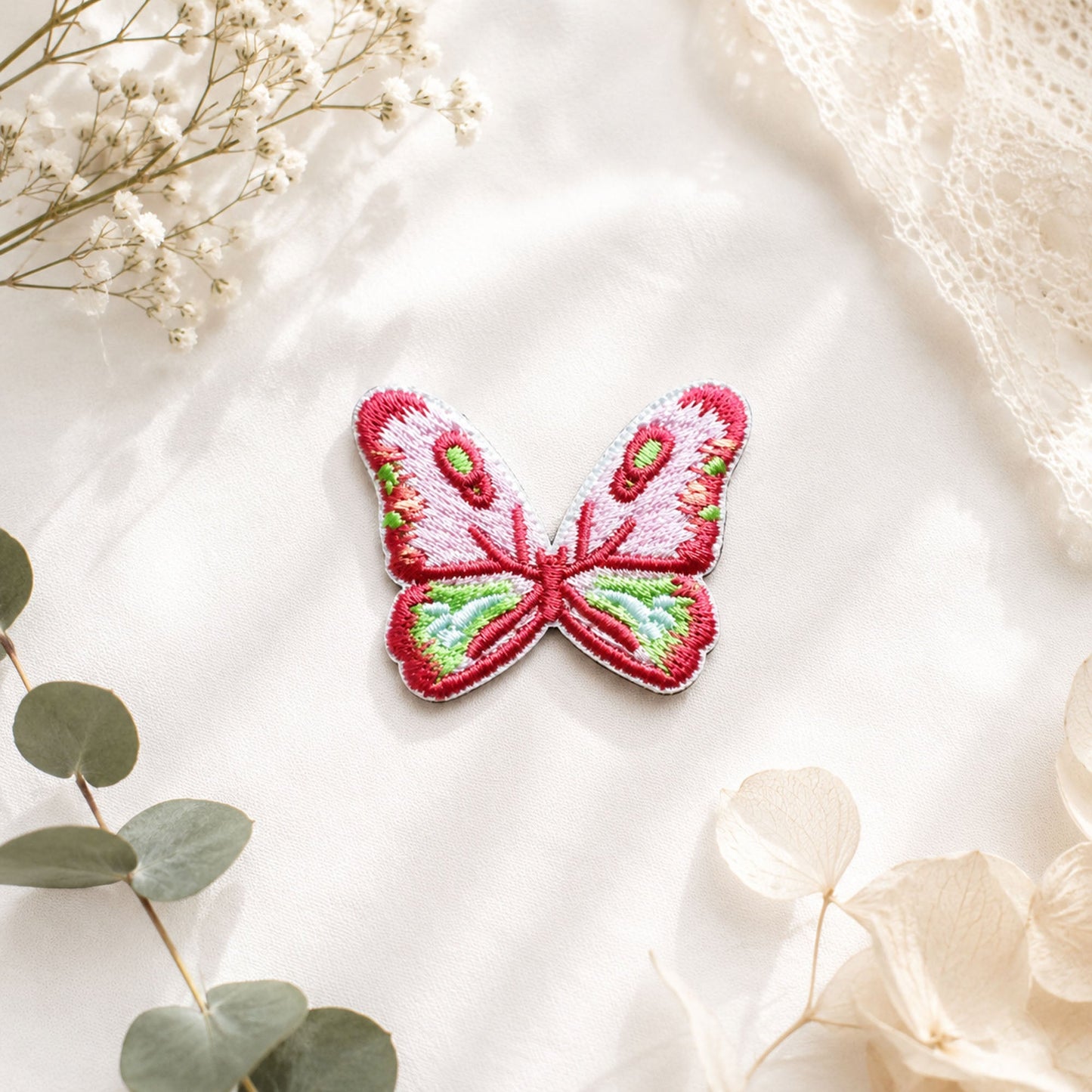 Self - Adhesive Embroidered Butterfly Applique Patch - dongccxicc