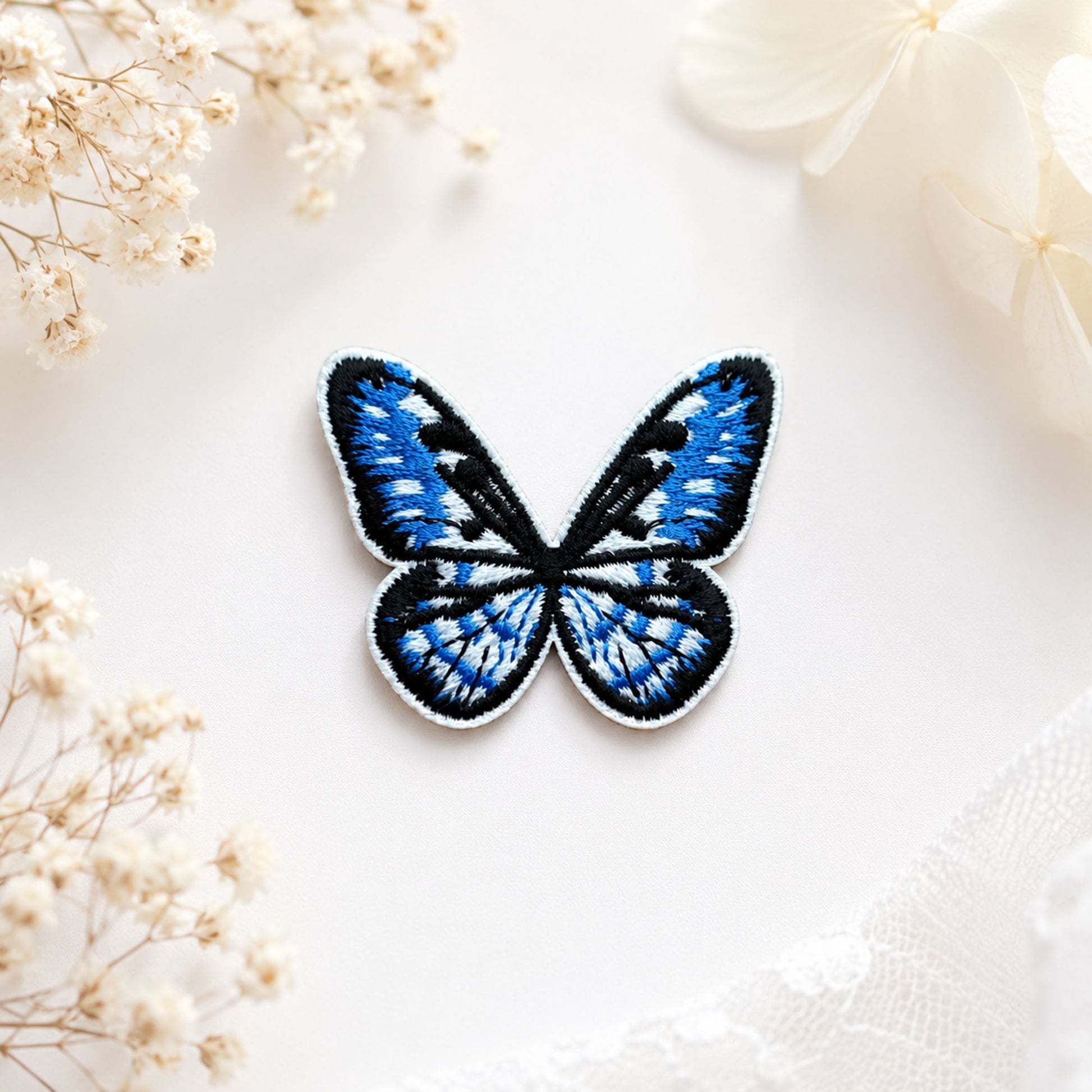 Self - Adhesive Embroidered Butterfly Applique Patch - dongccxicc