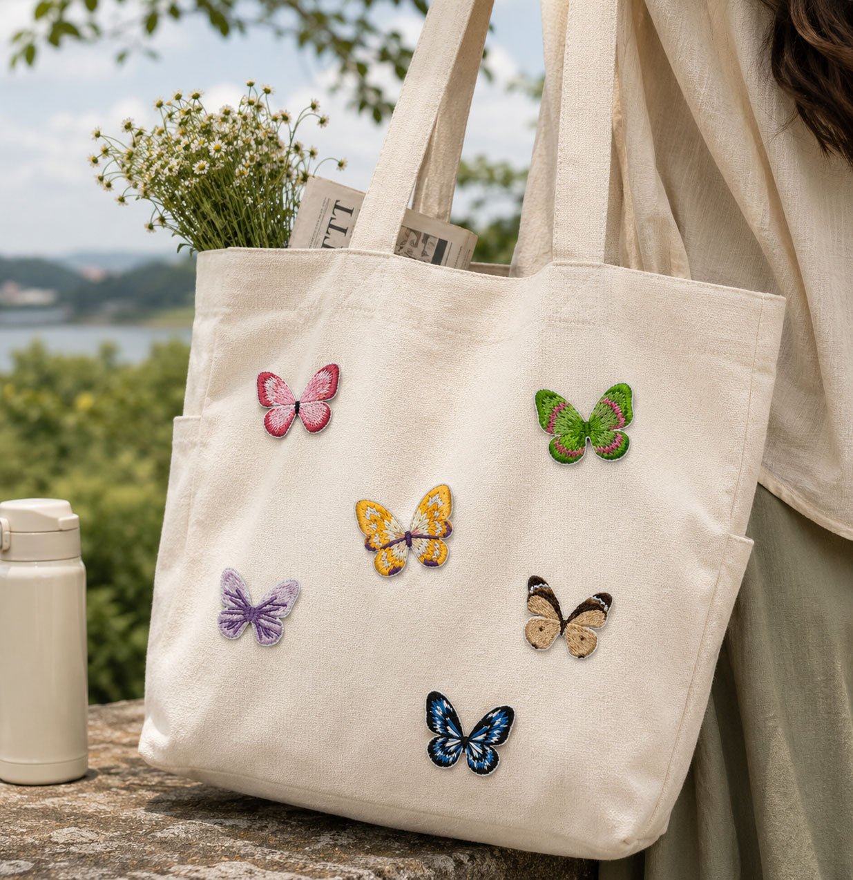 Self - Adhesive Embroidered Butterfly Applique Patch - dongccxicc