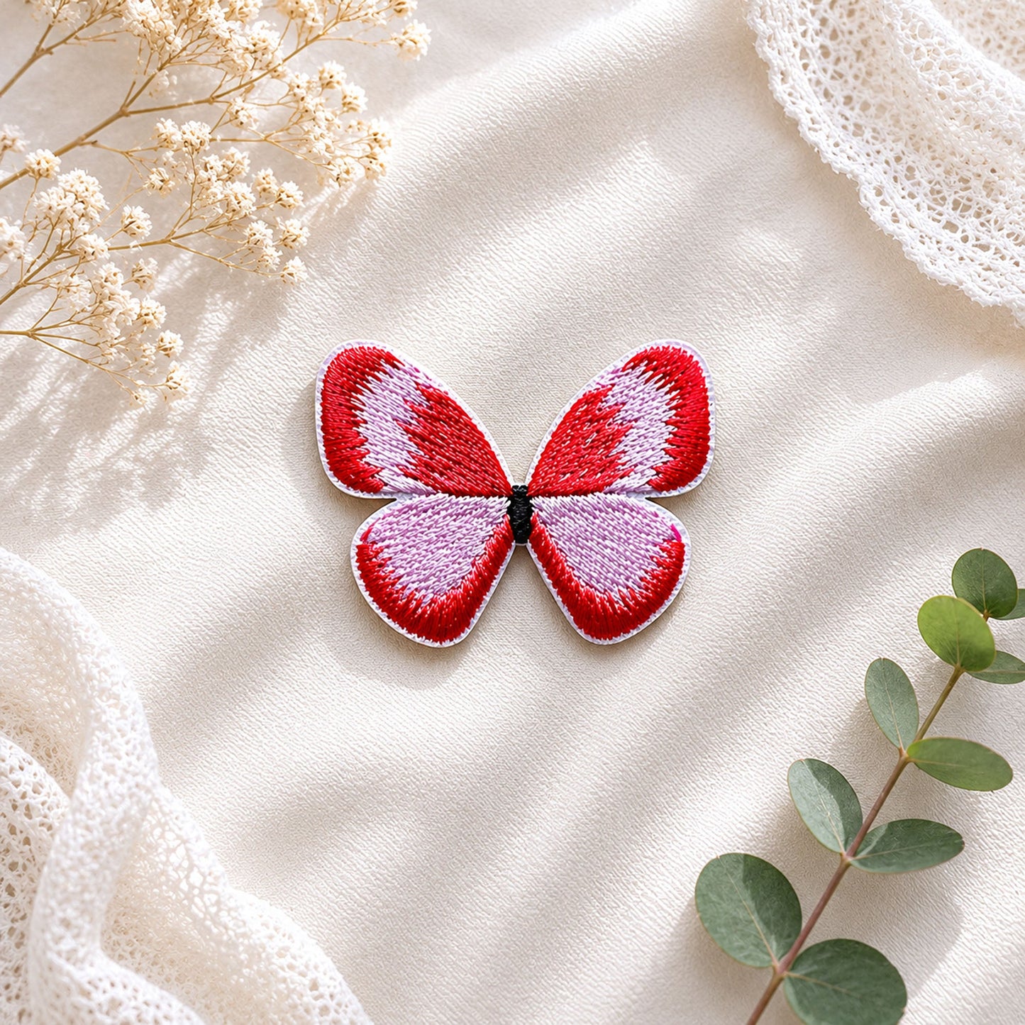 Self - Adhesive Embroidered Butterfly Applique Patch - dongccxicc