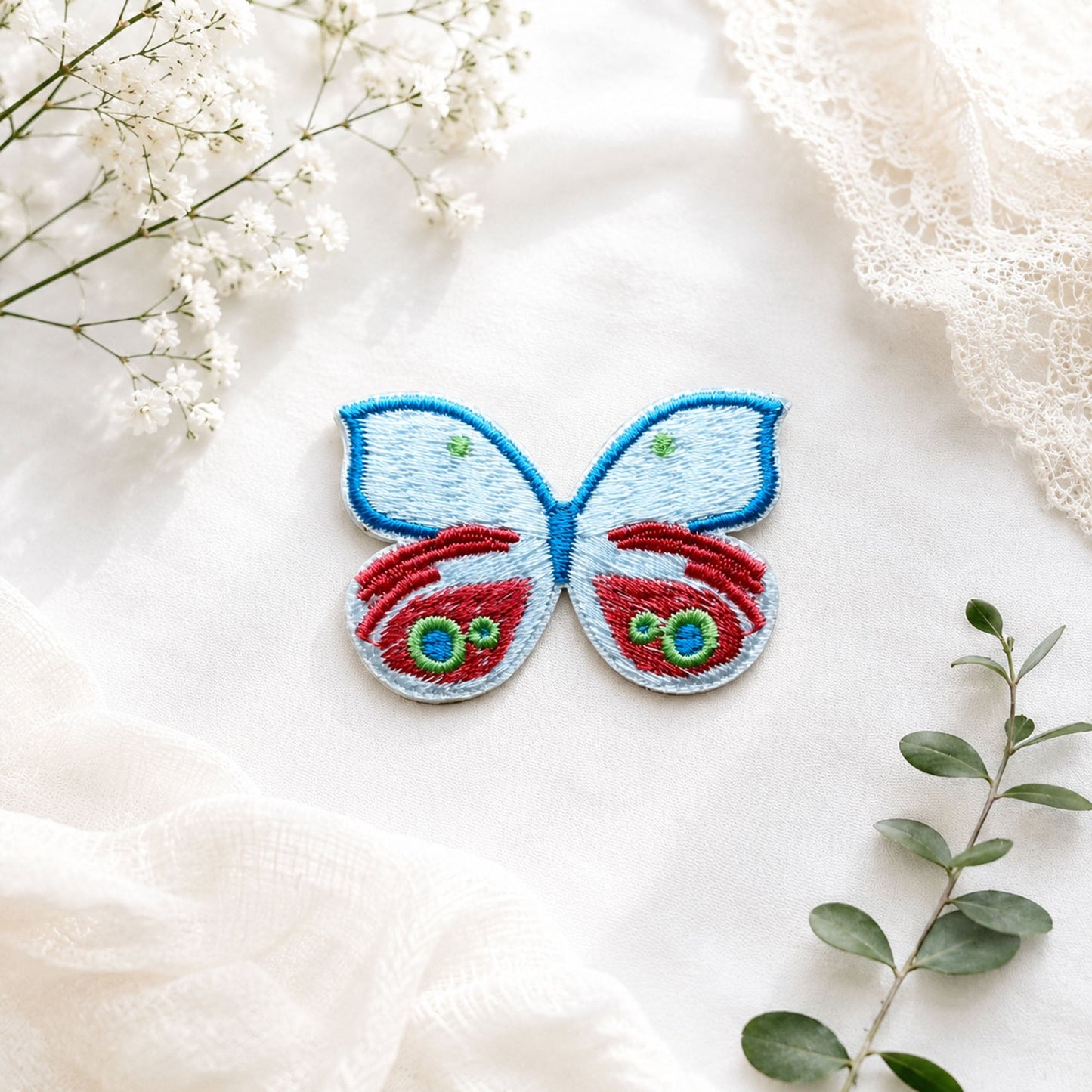 Self - Adhesive Embroidered Butterfly Applique Patch - dongccxicc