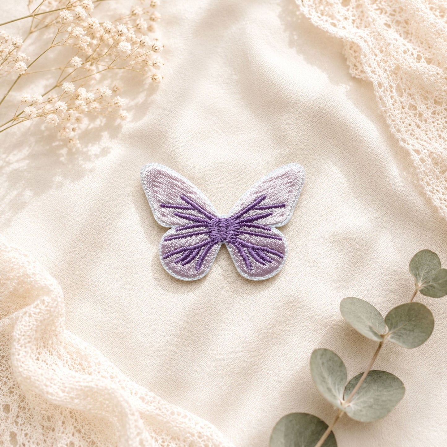 Self - Adhesive Embroidered Butterfly Applique Patch - dongccxicc