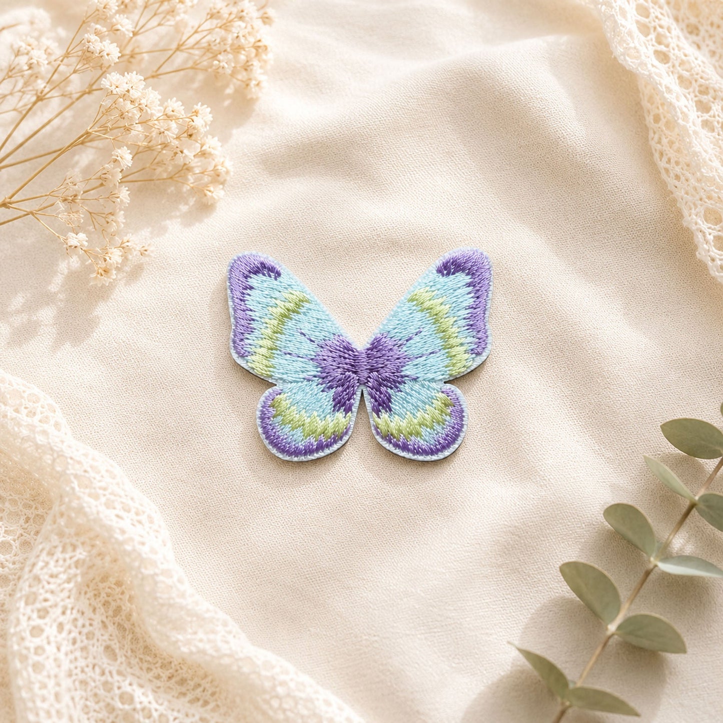 Self - Adhesive Embroidered Butterfly Applique Patch - dongccxicc