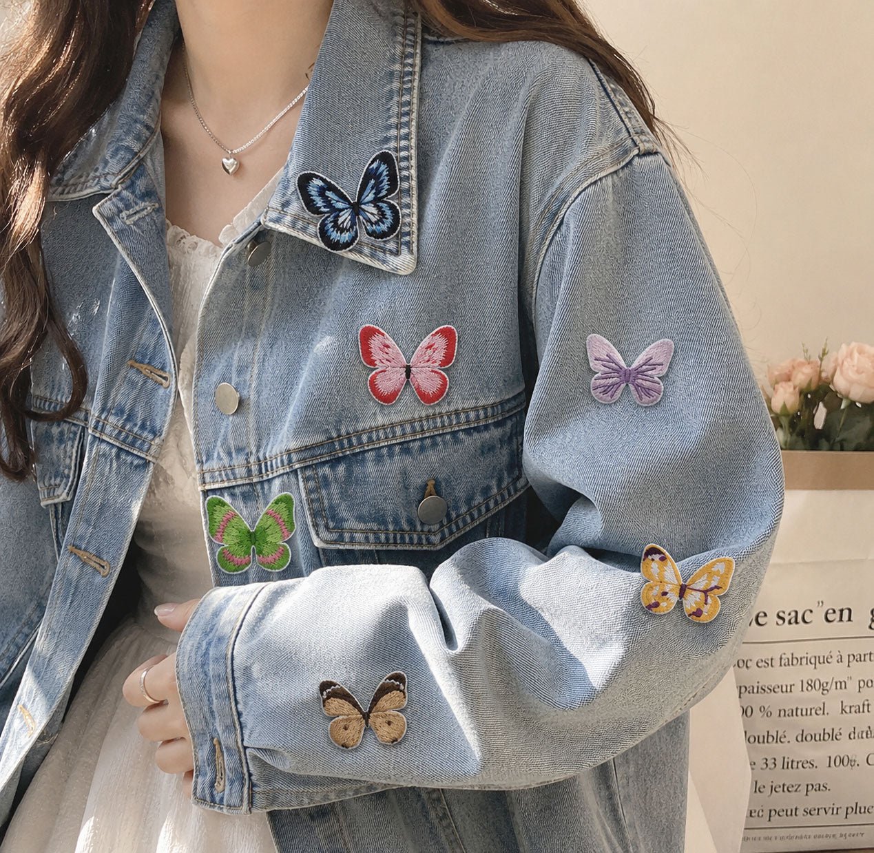 Self - Adhesive Embroidered Butterfly Applique Patch - dongccxicc