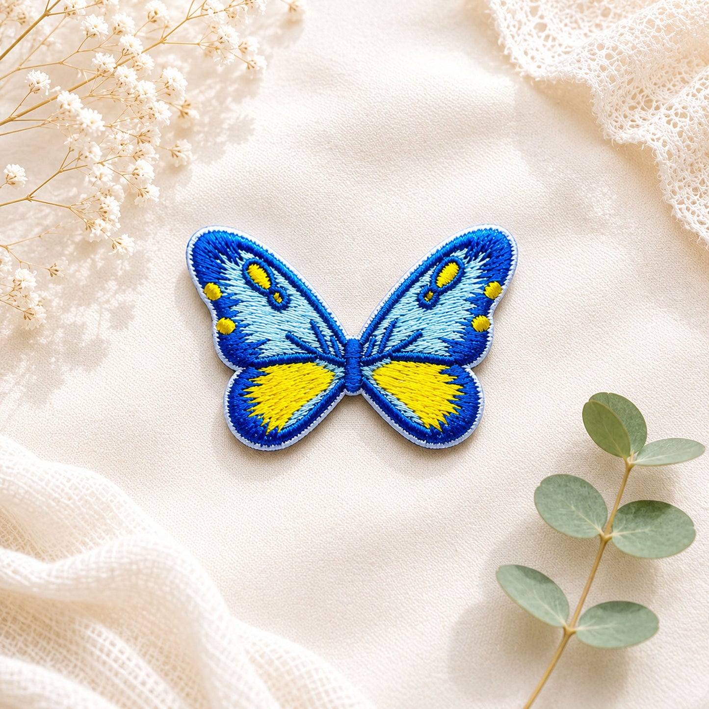 Self - Adhesive Embroidered Butterfly Applique Patch - dongccxicc